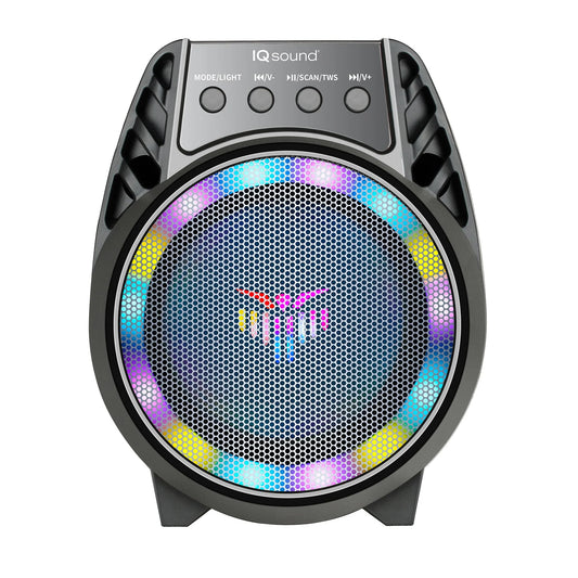 Supersonic 4'' Portable Bluetooth Party Speaker with TWS Pairing, LED Light Show & MultiβInput Options