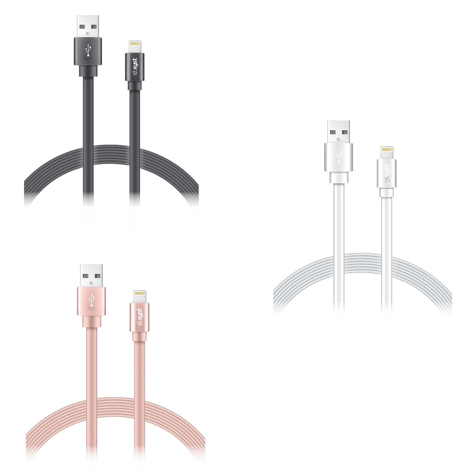 USB-A to Lightning Flat Charging Cable – 4 ft Compact Tangle-Free Cable for iPhone & iPad Fast Charging