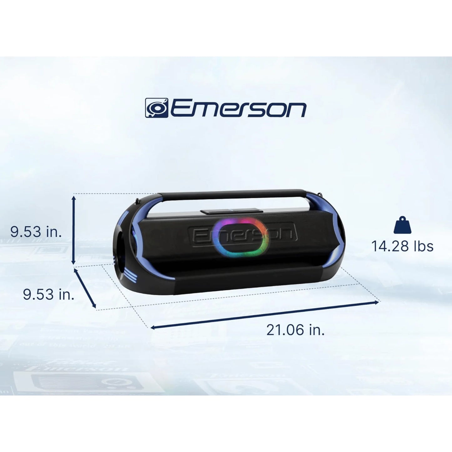 Emerson Triad Grip XL Portable Bluetooth LED Party Speaker