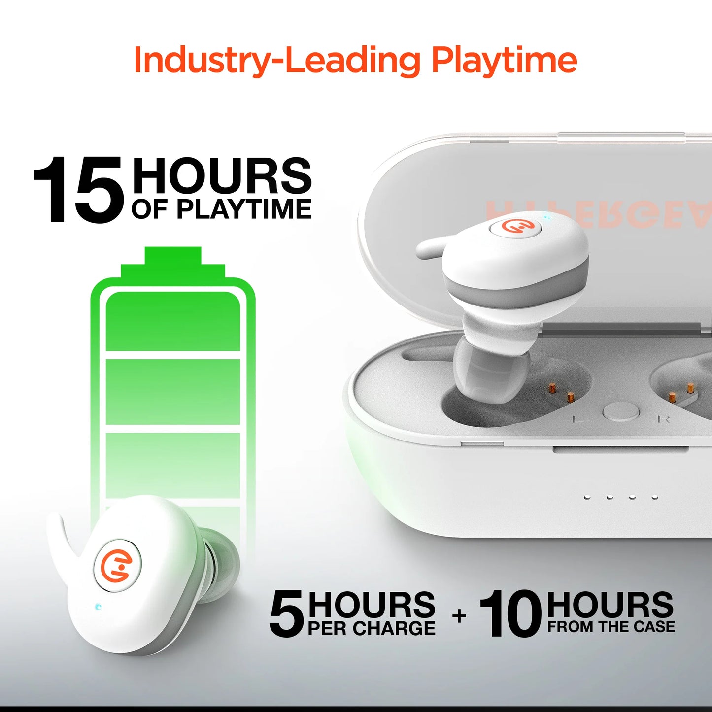 HyperGear Active True Wireless Earbuds – Bluetooth 5.0 Sport Earphones with Quick Pair, Secure Fit & Charging Case