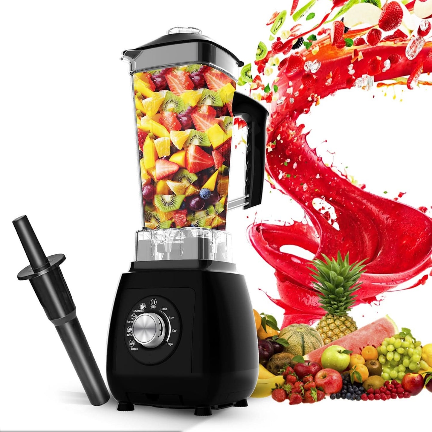 5Core 2000W Blender & Juicer Machine – High‑Power Countertop Smoothie Maker with 68 Oz Jar & 6 Stainless Steel Blades