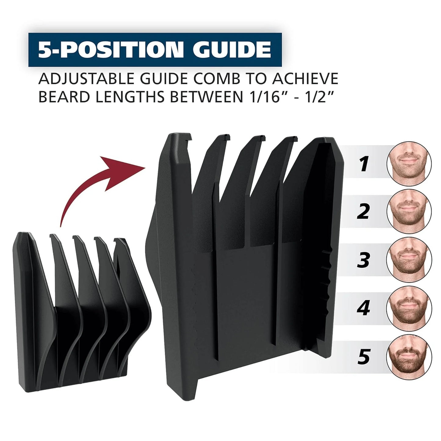 Wahl Battery‑Powered 9‑Piece Beard & Nose Hair Trimmer Set – Precision Grooming Kit with Adjustable Guides