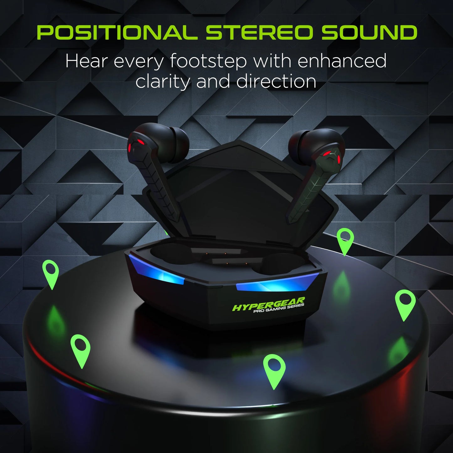 HyperGear CobraStrike True Wireless Gaming Earbuds – Ultra‑Low Latency 60 ms Earphones with 13 mm Drivers, Bluetooth 5.0 & Built‑In Mic