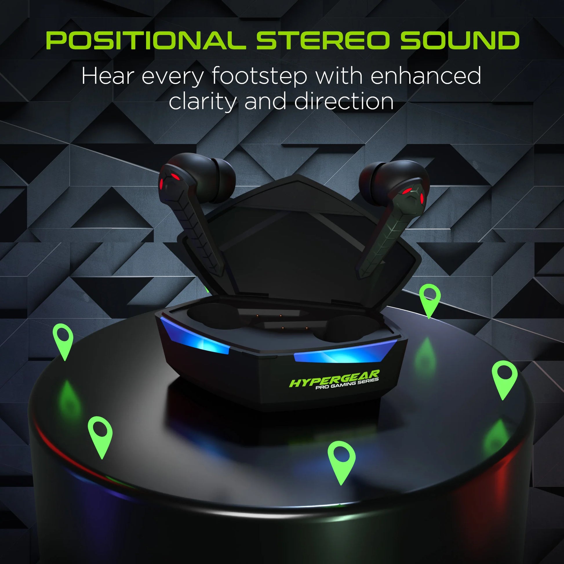 HyperGear CobraStrike True Wireless Gaming Earbuds – Ultra‑Low Latency 60 ms Earphones with 13 mm Drivers, Bluetooth 5.0 & Built‑In Mic