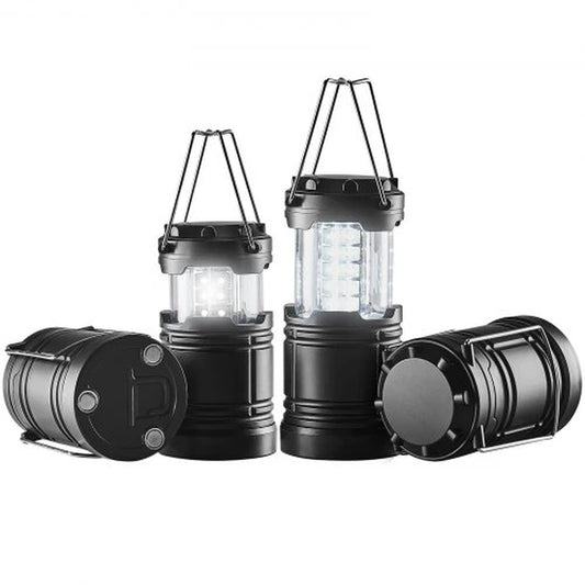 VEVOR LED Camping Lanterns β Collapsible BatteryβPowered Lanterns (Set of 4) for Outdoor, Emergency & Hiking