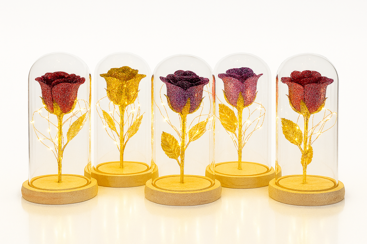 Eternal Rose LED Light in Glass Dome