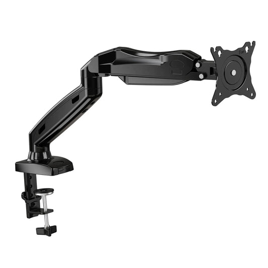 Ergoav Gas Spring Desk Mount for Monitors 13β³β27β³ β Full Motion Arm with Tilt, Swivel & 360Β° Rotation, Cable Management & CβClamp/Grommet Base