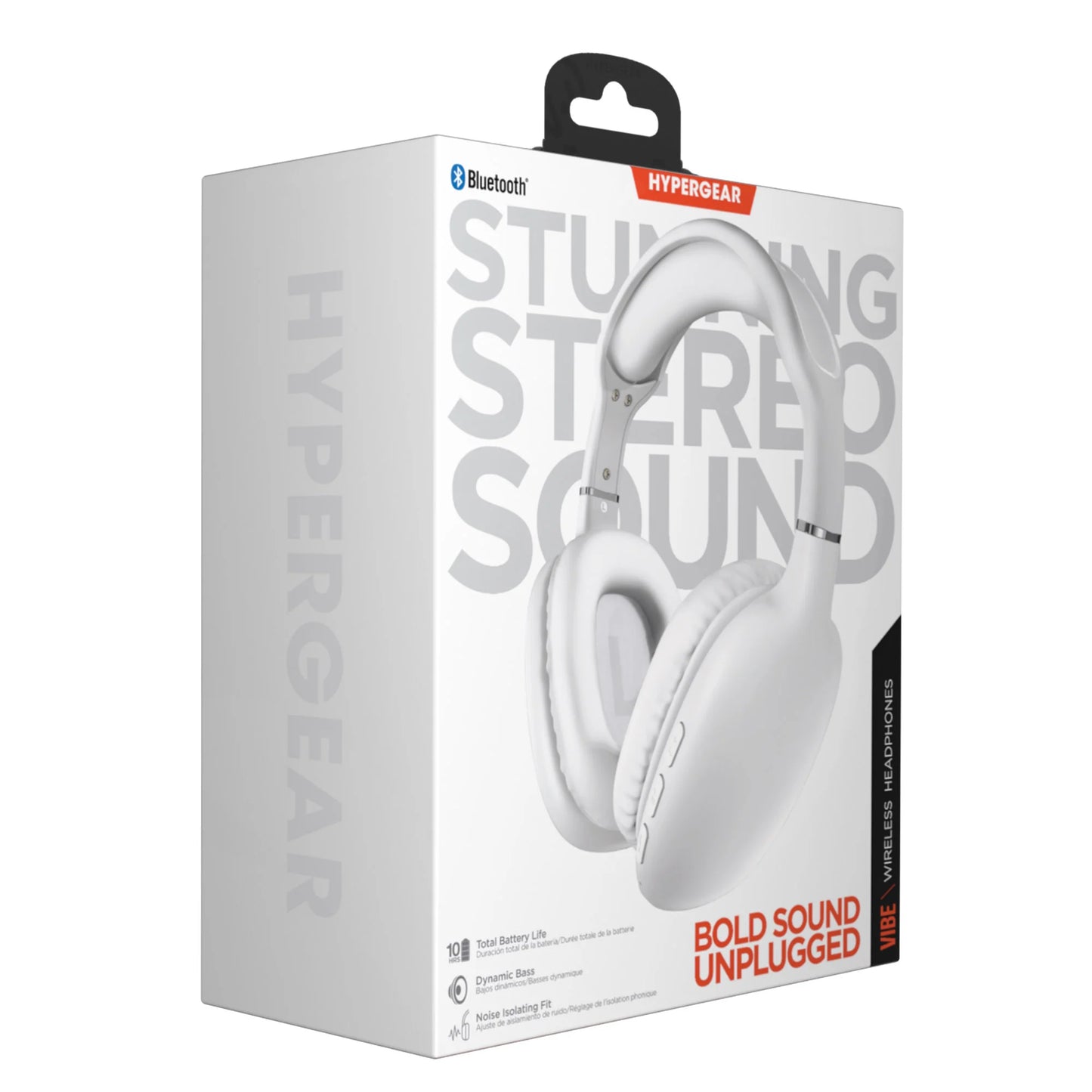 Hypergear Vibe Wireless Over‑Ear Headphones – 40mm Drivers, 10h Playtime & Foldable Design