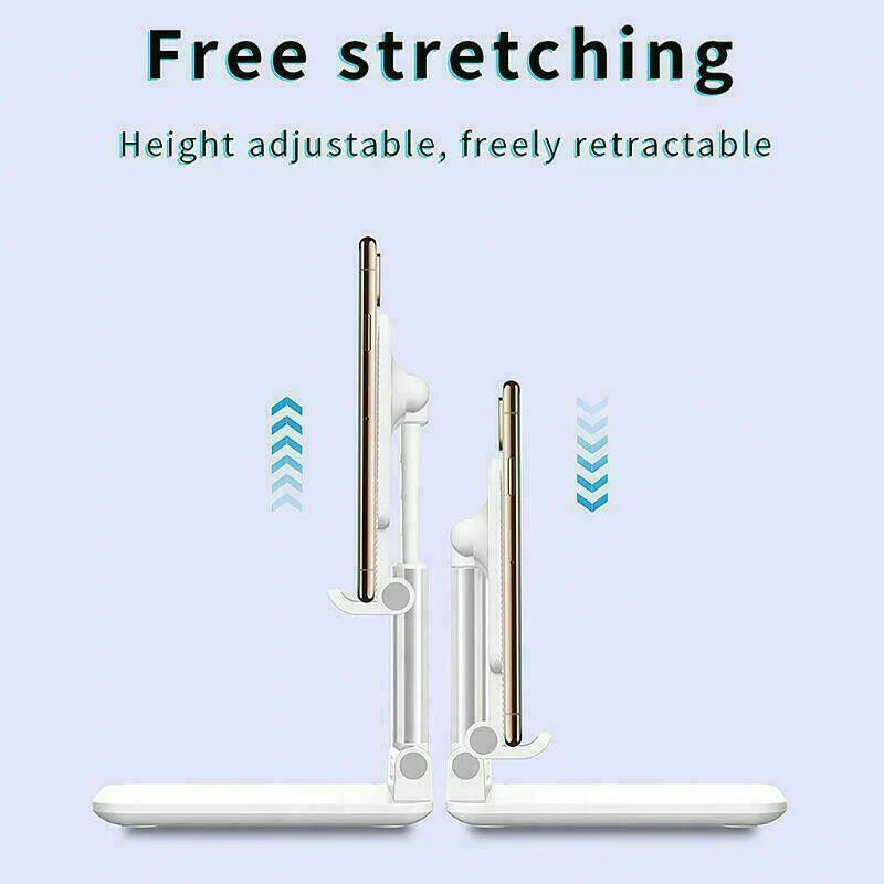 Adjustable Phone & Tablet Stand – Foldable Desk Holder for iPhone, Android & iPad