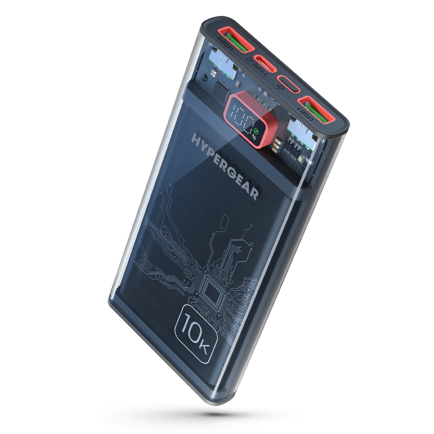 Hypergear Clearcharge 10000Mah Transparent Power Bank