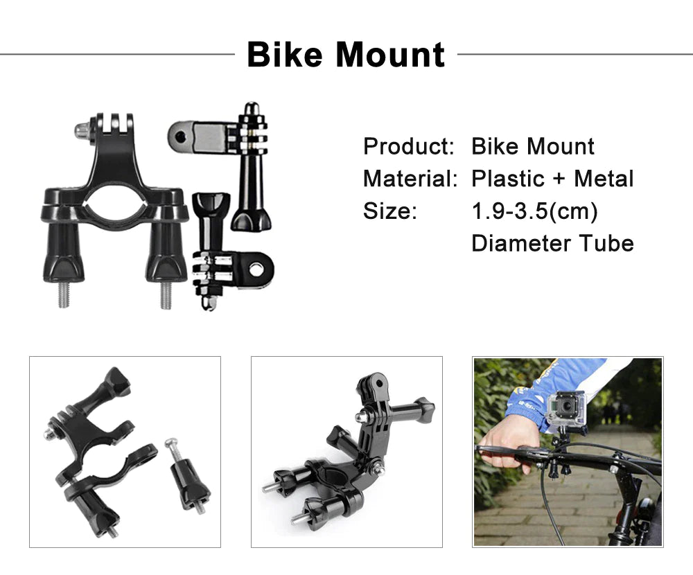 GoPro Accessories Kit 27-in-1 Mount Bundle – Chest Harness, Head Strap, Suction & Handlebar Mounts for Hero 11/10/9/8/7/6 and More