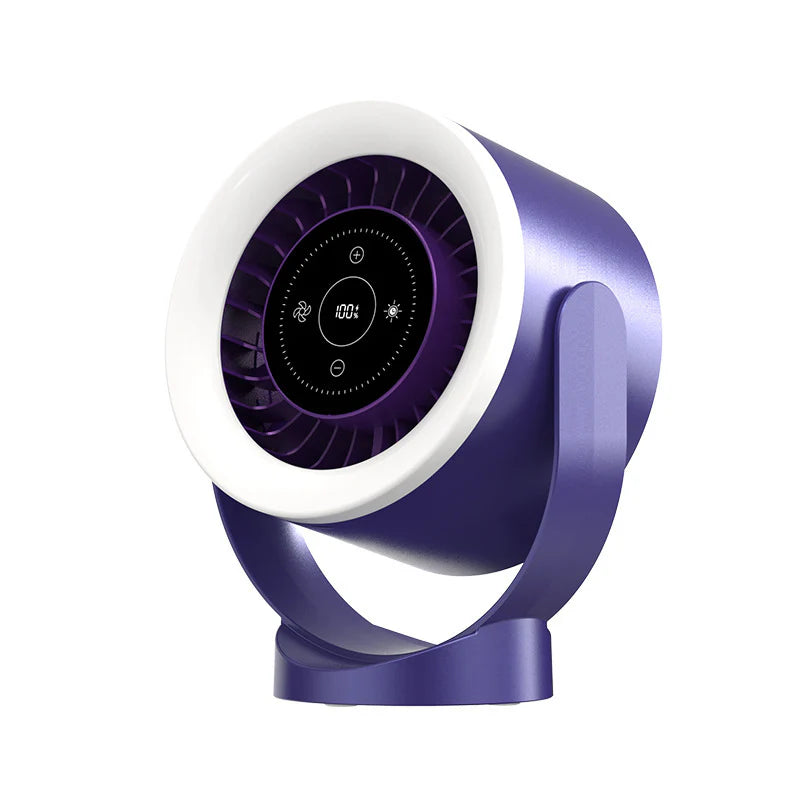 Adjustable Desk Fan Light – USB Powered LED Lamp & Personal Cooling Fan