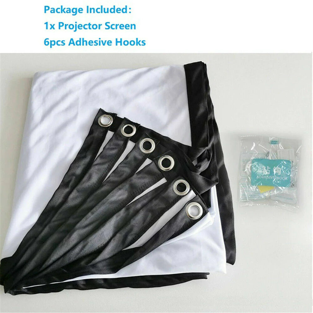 Portable Foldable Projector Screen 16:9 – Anti‑Crease Movie Screen for Indoor & Outdoor Home Theater