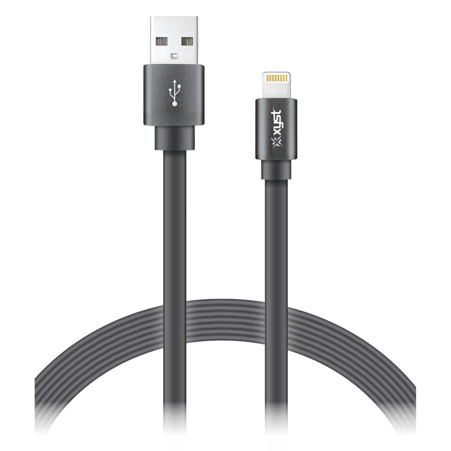 USB-A to Lightning Flat Charging Cable – 4 ft Compact Tangle-Free Cable for iPhone & iPad Fast Charging