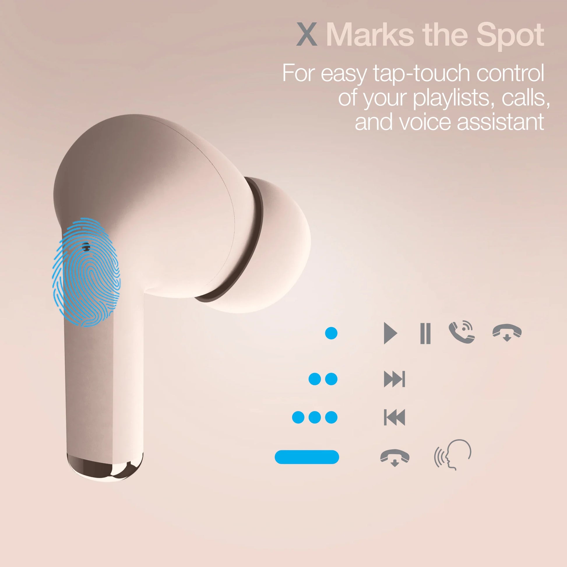 Naztech Xpods Pro TWS Earbuds with Wireless Charging Case – Bluetooth 5.3 Earphones, Noise‑Isolating Fit & 90H Playtime