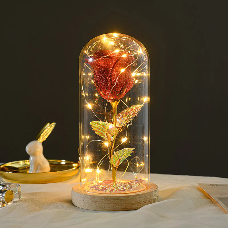 Eternal Rose LED Light in Glass Dome
