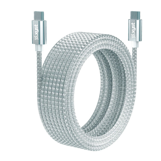 Xyst Braided 10ft USBβ―C to USBβ―C Cable β Durable 10Β Gbps Fast Charging & Sync Cord for Phones, Laptops & Tablets
