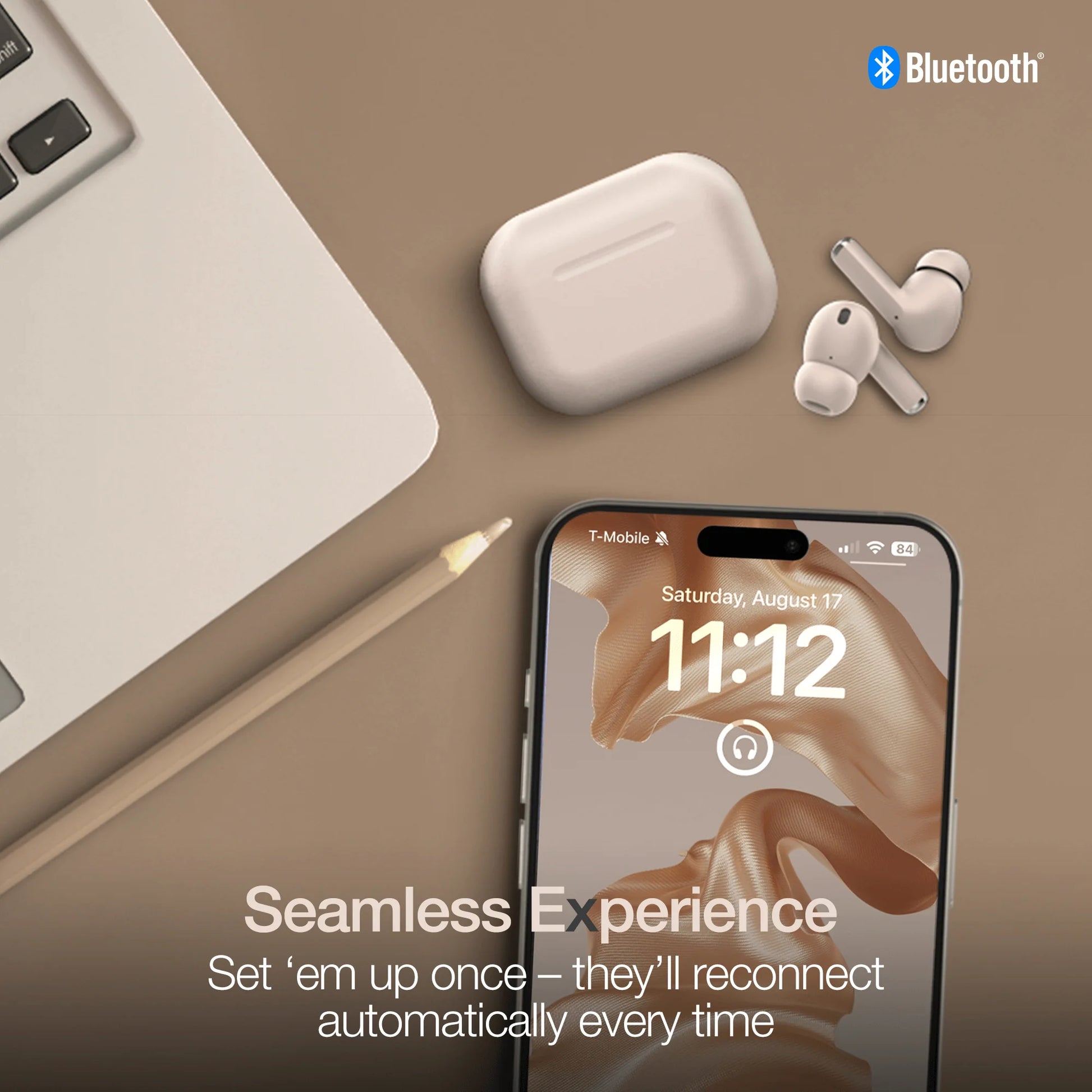 Naztech Xpods Pro TWS Earbuds with Wireless Charging Case – Bluetooth 5.3 Earphones, Noise‑Isolating Fit & 90H Playtime