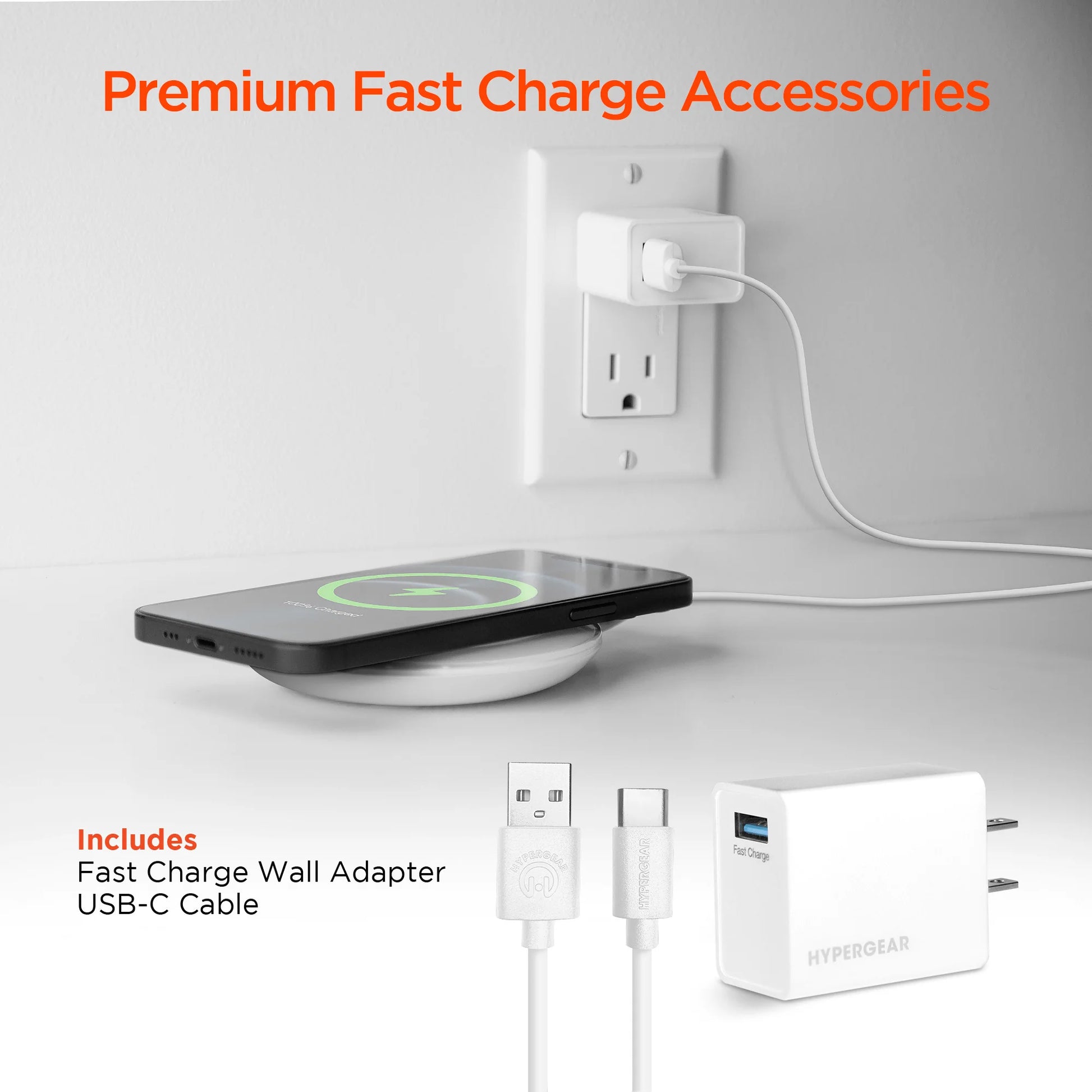 HyperGear ChargePad Pro Wireless Charger – 15W Fast Qi Pad with Adaptive Output & USB‑C