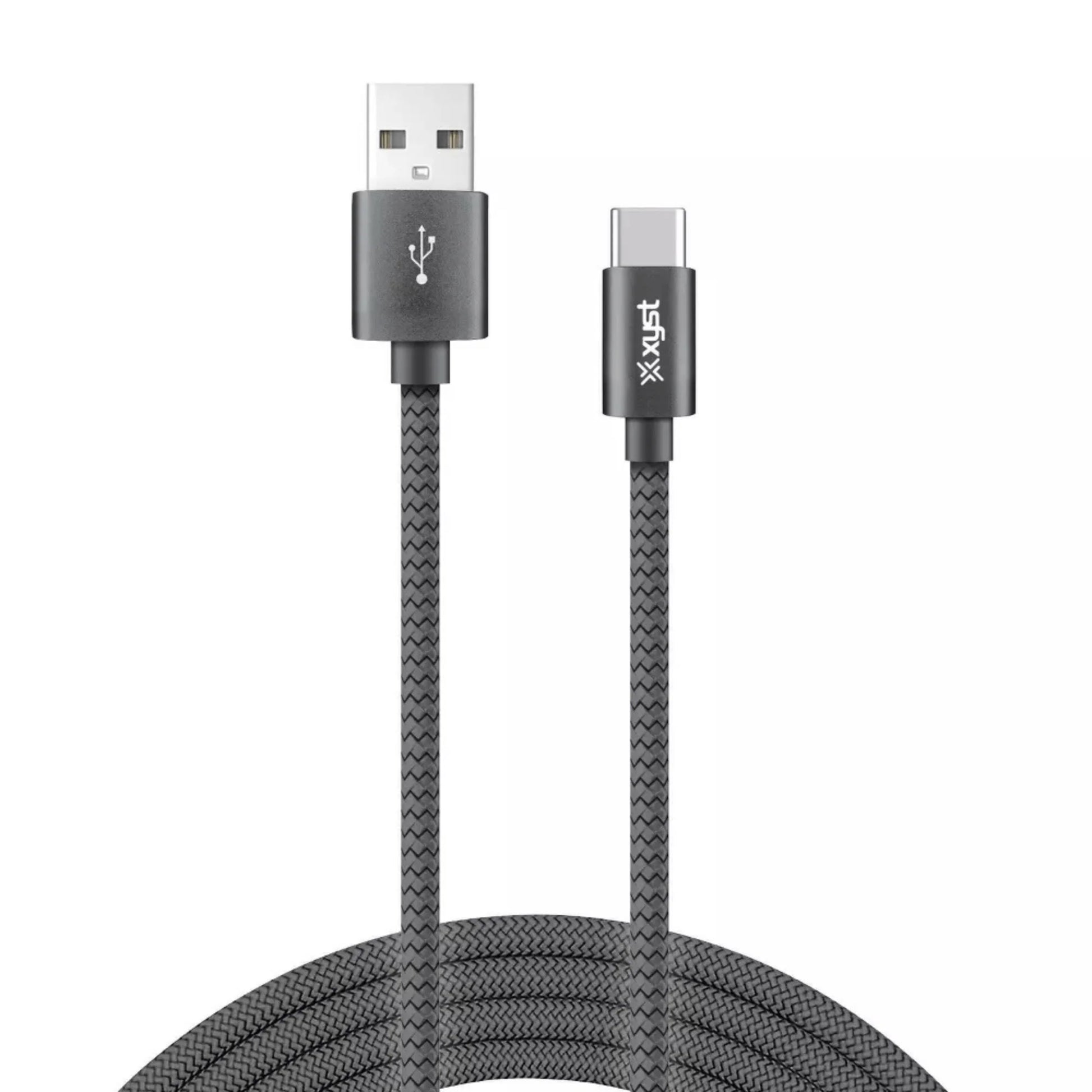 Xyst 10 ft USB‑A to USB‑C Braided Charging Cable – Extra Long Nylon Cable