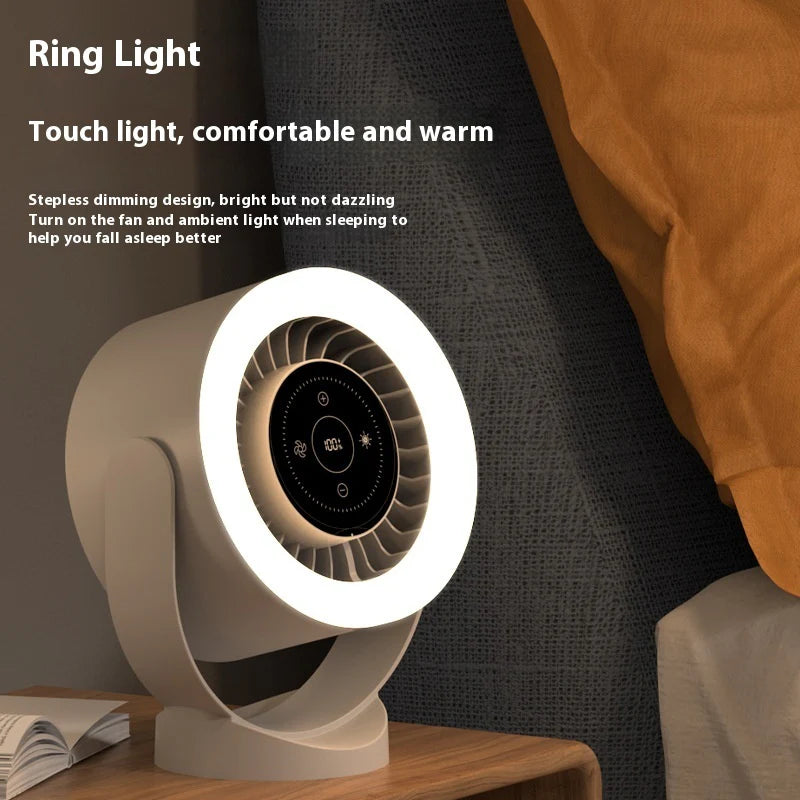 Adjustable Desk Fan Light – USB Powered LED Lamp & Personal Cooling Fan