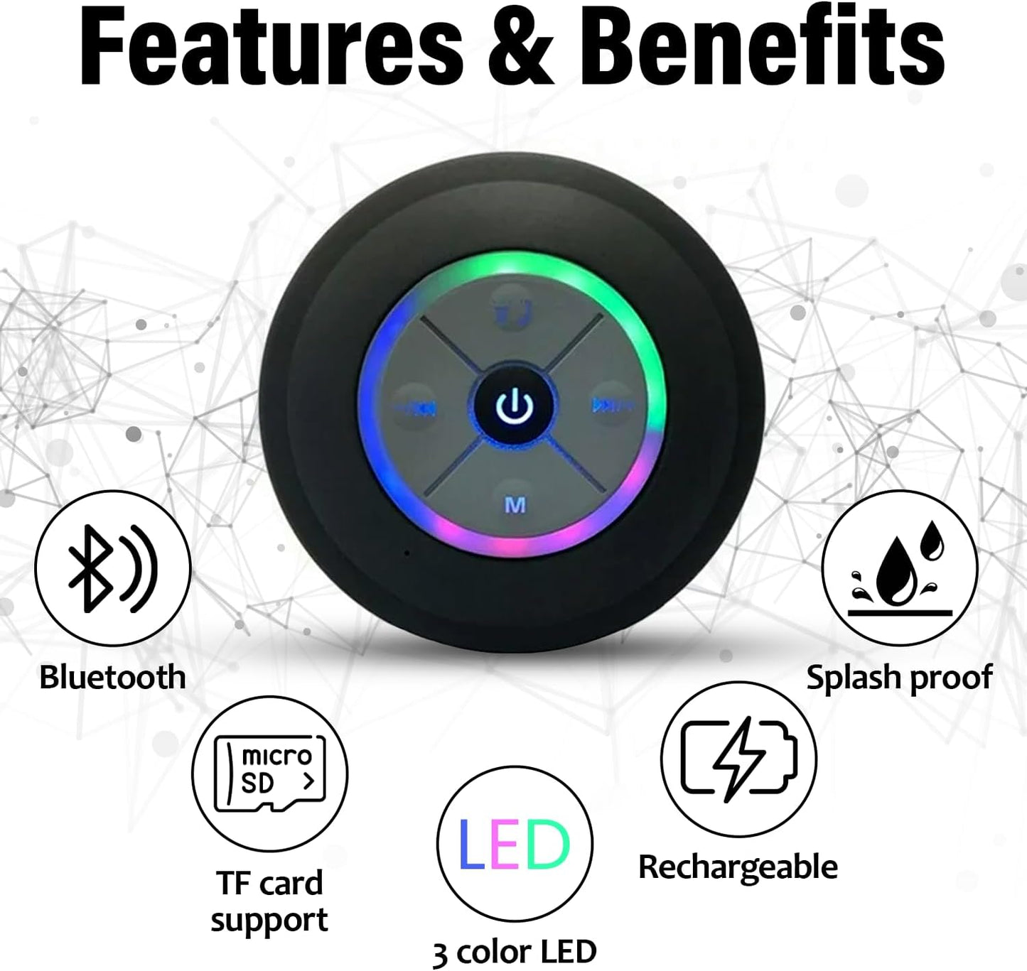 GUIDE Portable Bluetooth 5.0 Mini Speaker – Compact Wireless Speaker with Rechargeable Battery & Hands‑Free Calls