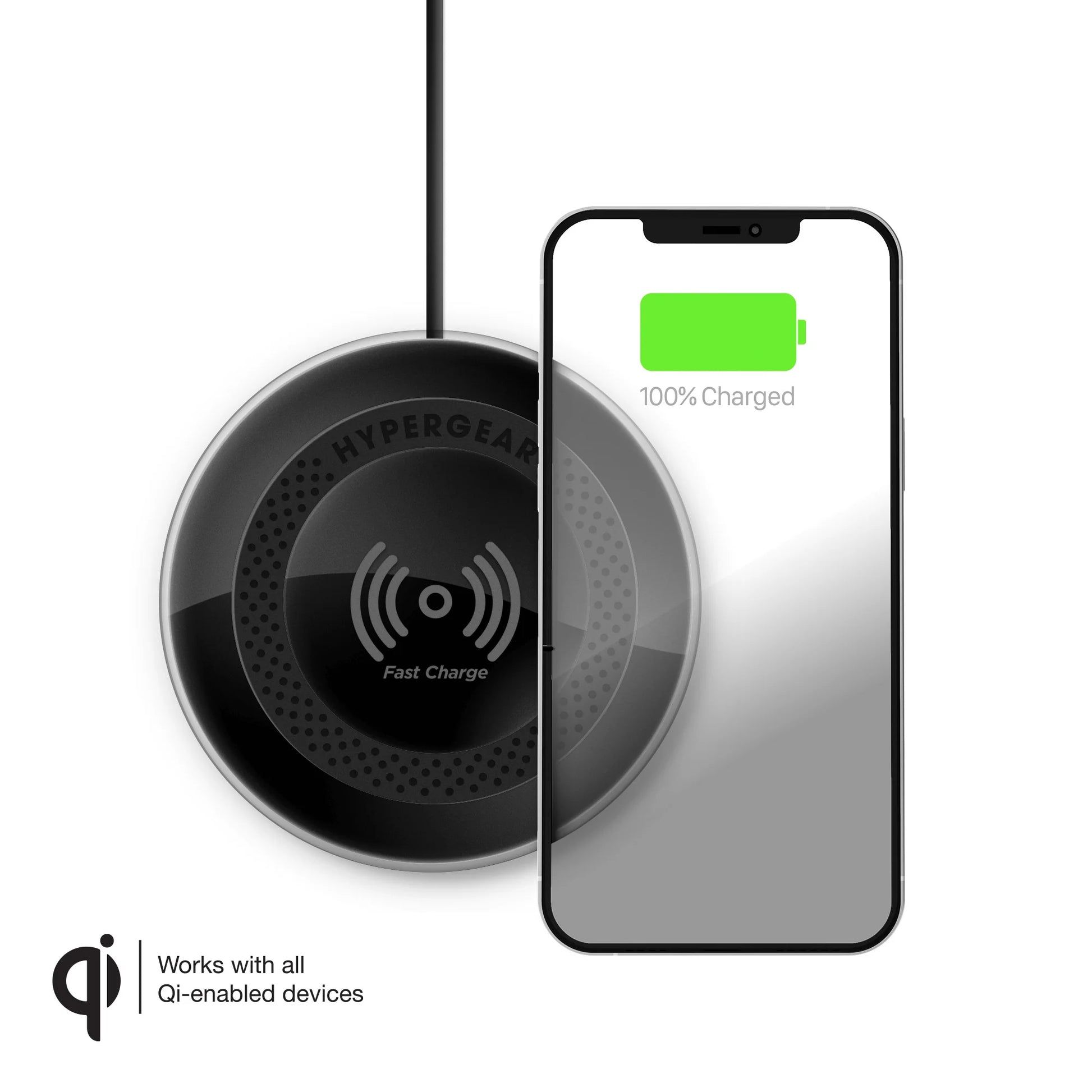 HyperGear ChargePad Pro Wireless Charger – 15W Fast Qi Pad with Adaptive Output & USB‑C