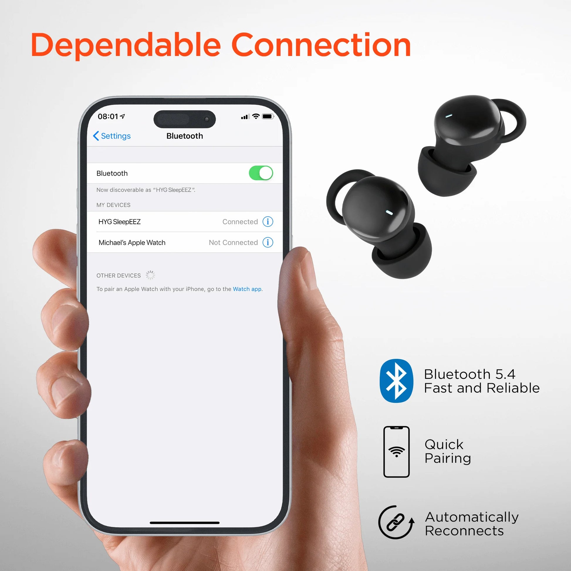 Hypergear SleepEEZ Mini Sleep Earbuds – Noise‑Blocking Wireless Pods with Ultra‑Soft Fit & 5h Battery