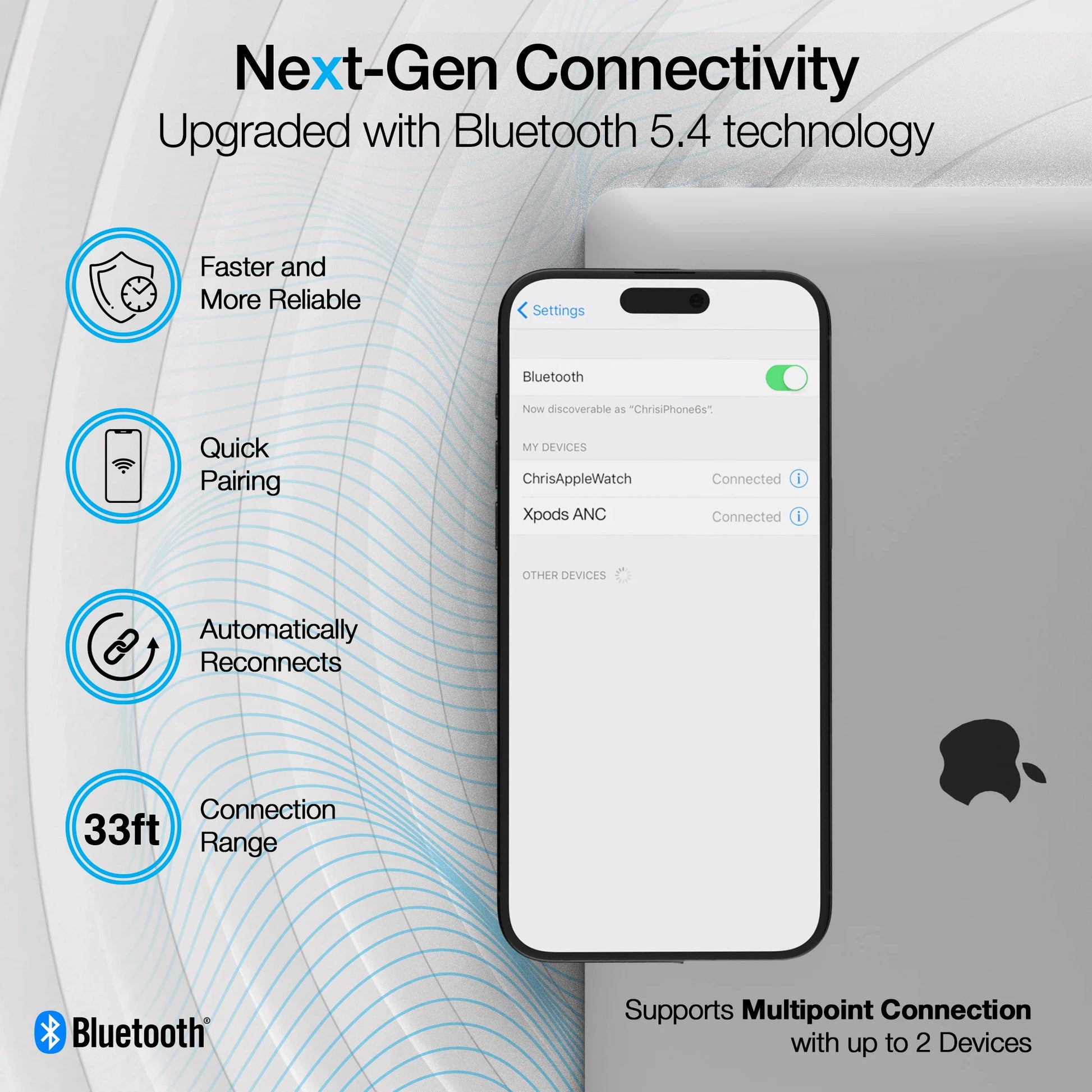 Naztech Xpods ANC True Wireless Earbuds – Active Noise Cancelling Earbuds with Transparency Mode, 25h Playtime & Wireless Charging Case