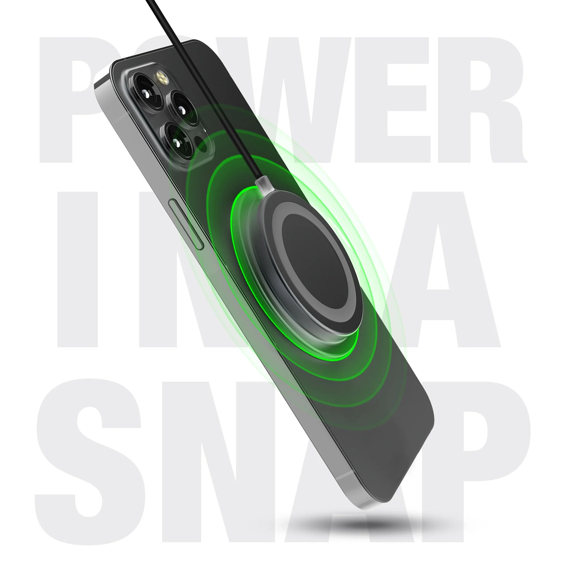 Naztech Alloy Magnetic 15W Wireless Fast Charger – MagSafe-Compatible Charger with Powerful Alignment Magnets & Slim Aluminium Design