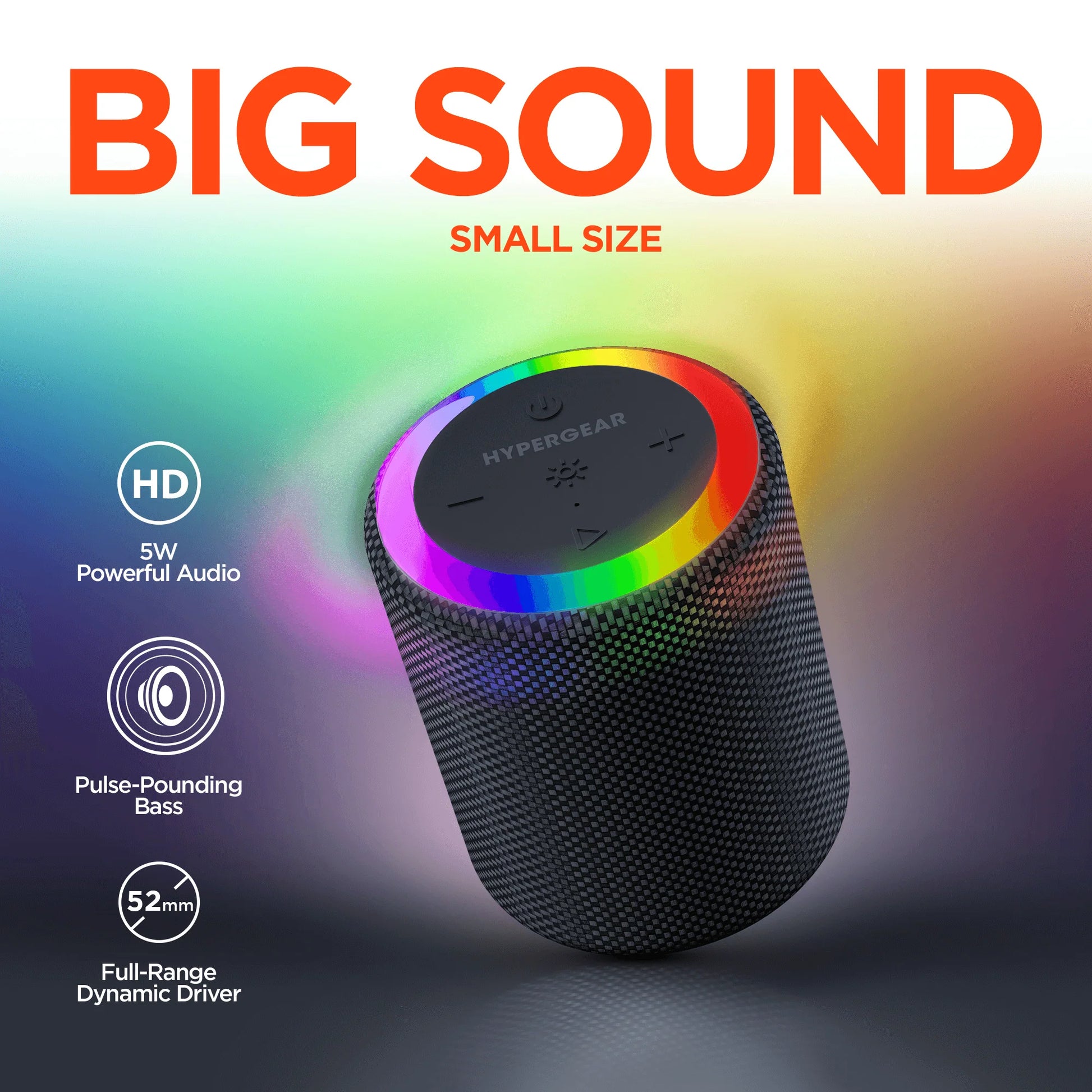 HyperGear Halo Portable Waterproof Bluetooth Speaker with 360° LED Light Show