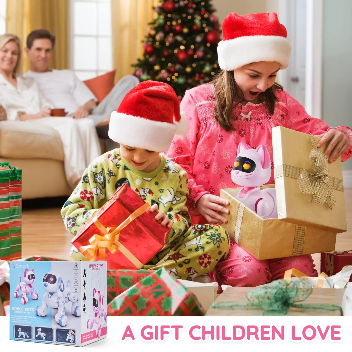 VEVOR RC Robot Cat Toy for Kids – Interactive Talking, Dancing & Programmable Kitty with Remote Control