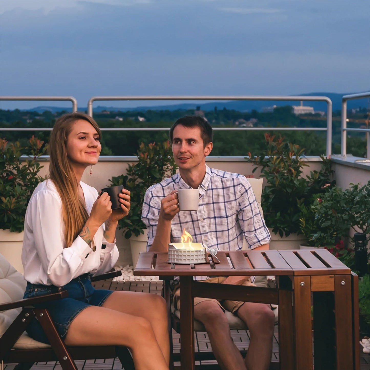 Colosseum Tabletop Fire Pit – Portable Ethanol Fireplace for Indoor & Outdoor Ambiance