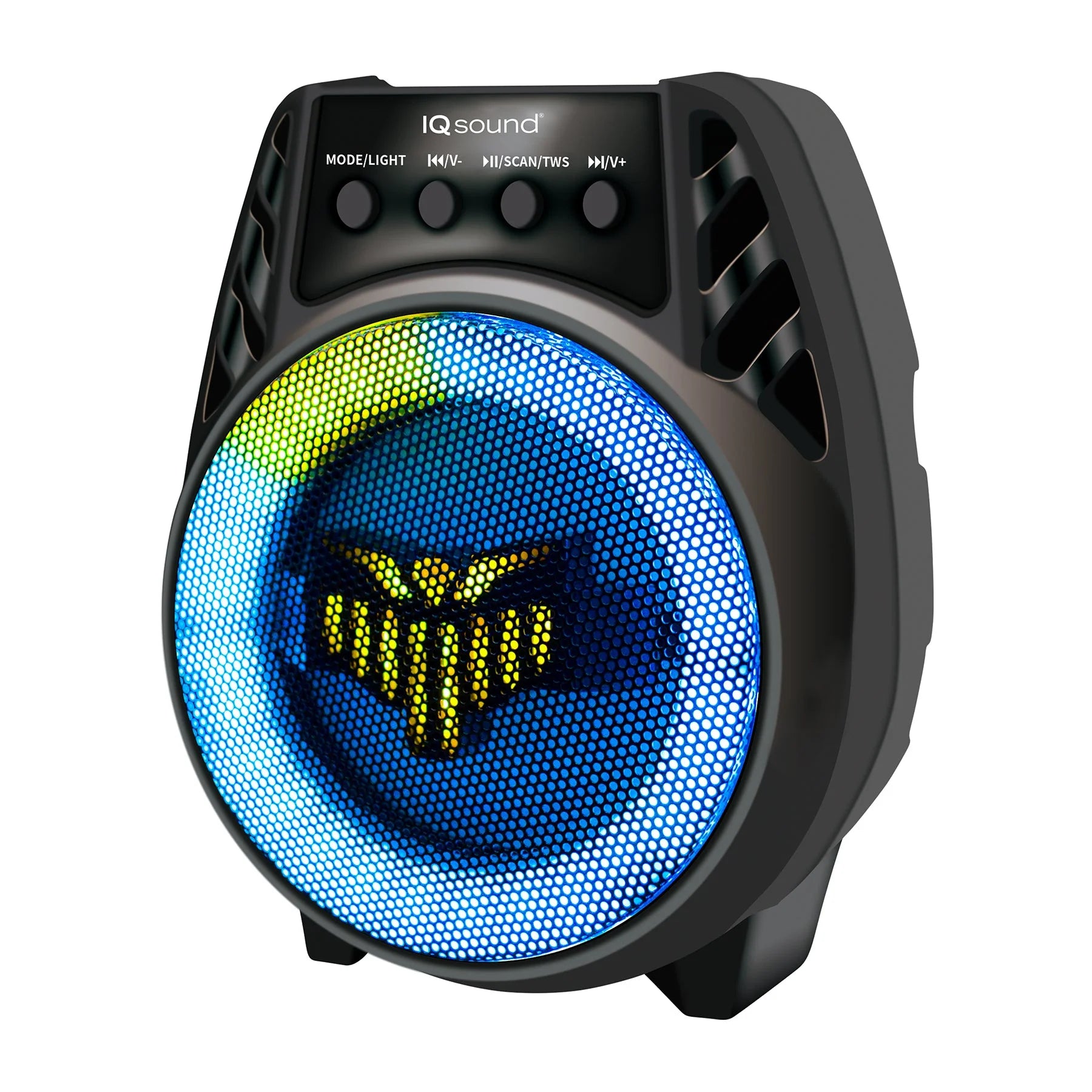 Supersonic 4'' Portable Bluetooth Party Speaker with TWS Pairing, LED Light Show & Multi‑Input Options
