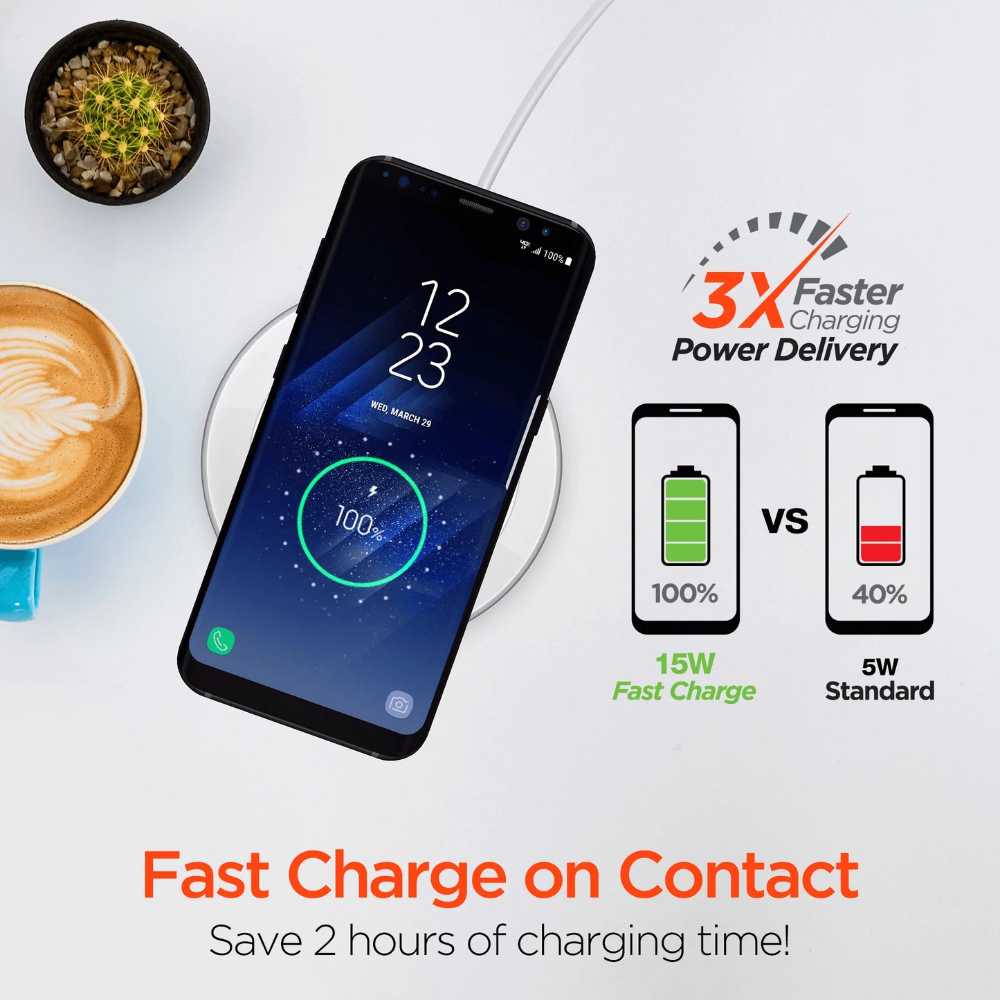 HyperGear ChargePad Pro Wireless Charger – 15W Fast Qi Pad with Adaptive Output & USB‑C