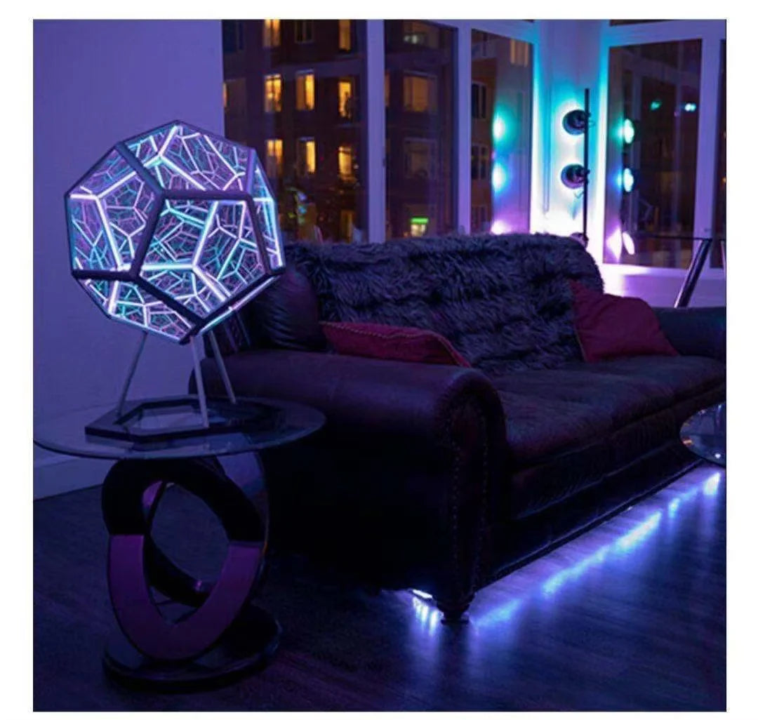 3D Cube Mood Lamp – USB Rechargeable LED Color-Changing