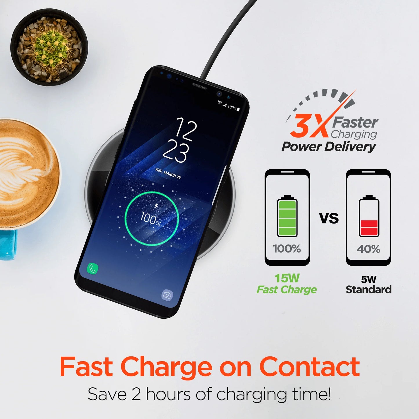 HyperGear ChargePad Pro Wireless Charger – 15W Fast Qi Pad with Adaptive Output & USB‑C