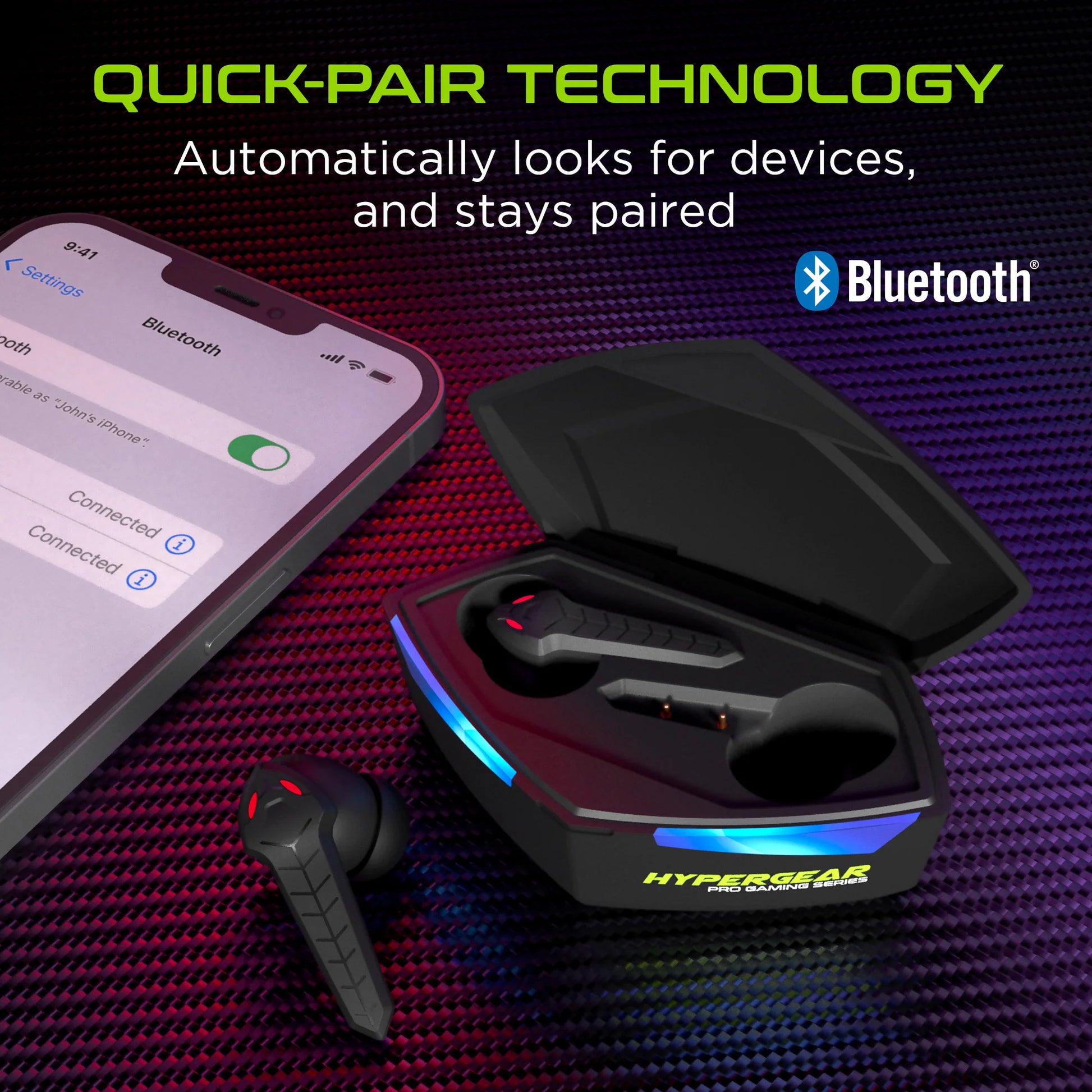 HyperGear CobraStrike True Wireless Gaming Earbuds – Ultra‑Low Latency 60 ms Earphones with 13 mm Drivers, Bluetooth 5.0 & Built‑In Mic