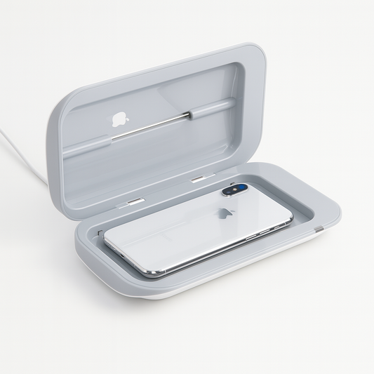 UV Phone Sanitizer Box with Dual UV Lamps β Portable Sterilizer for Phones, Jewelry & Accessories with Auto ShutβOff