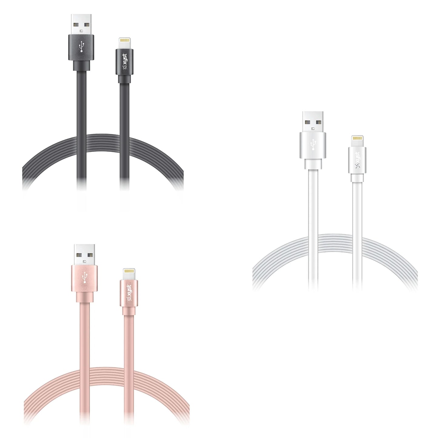 USB-A to Lightning Flat Charging Cable – 4 ft Compact Tangle-Free Cable for iPhone & iPad Fast Charging