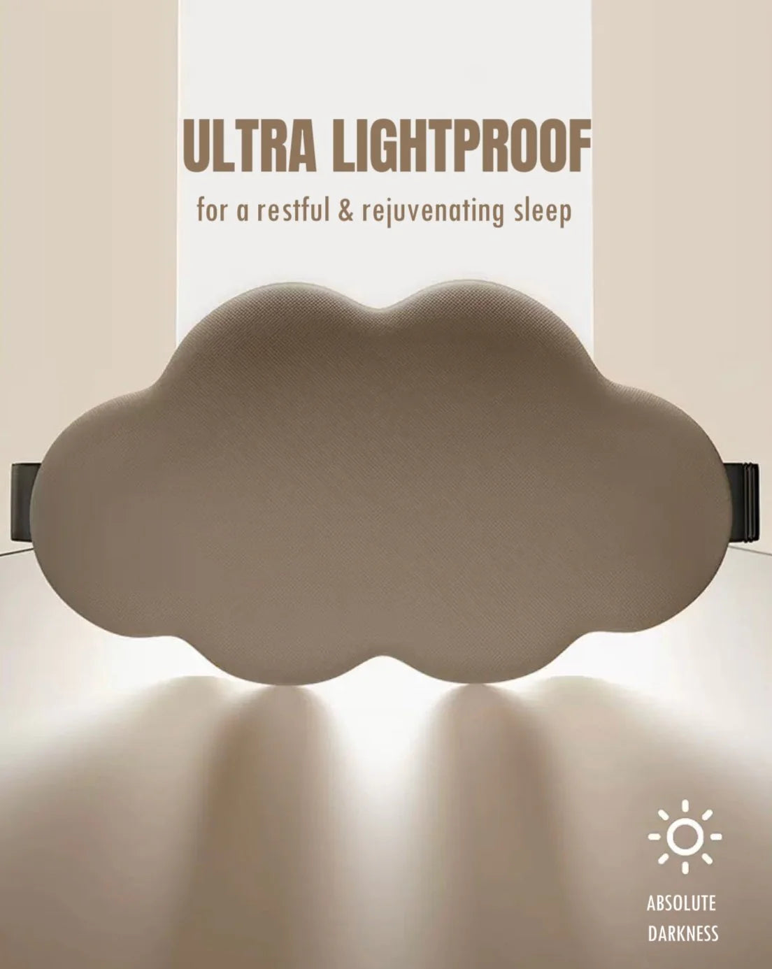 Contoured Puffy Cloud Sleep Eye Mask - Ultra Lightproof and Comfortable