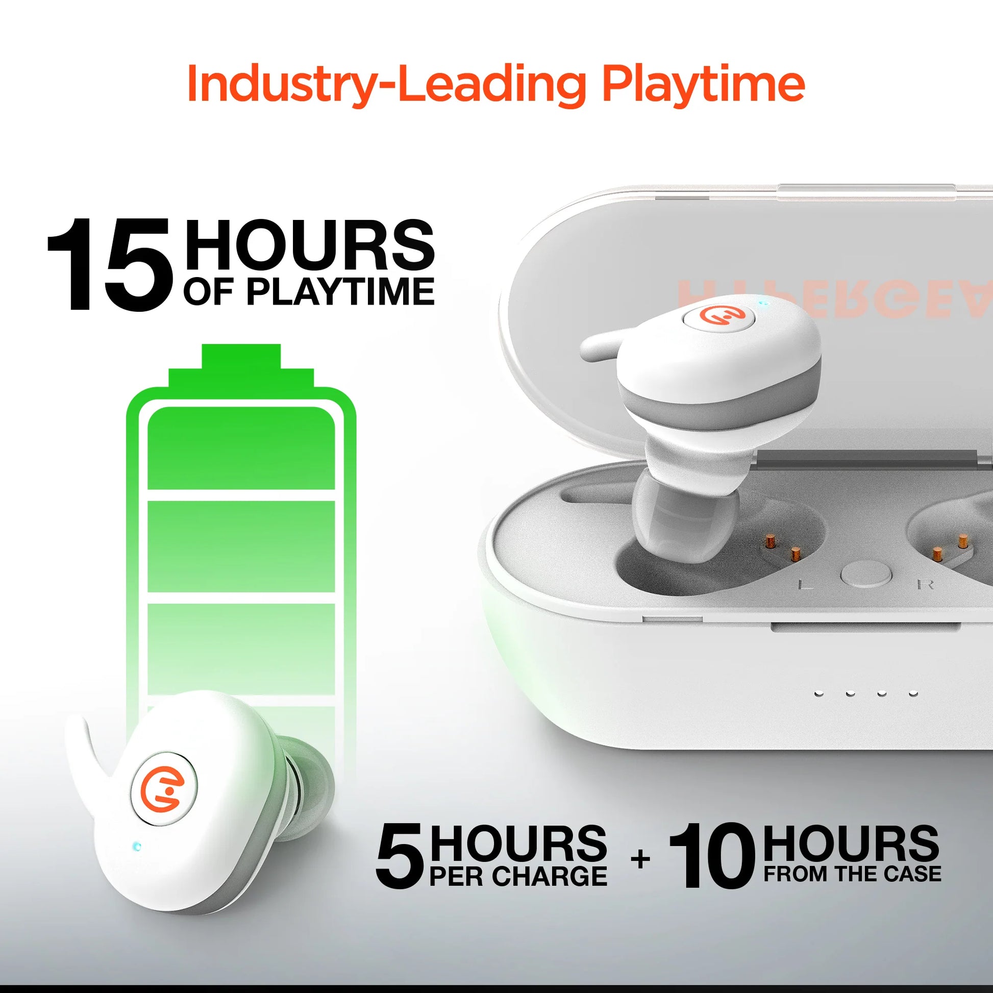 HyperGear Active True Wireless Earbuds – Bluetooth 5.0 Sport Earphones with Quick Pair, Secure Fit & Charging Case