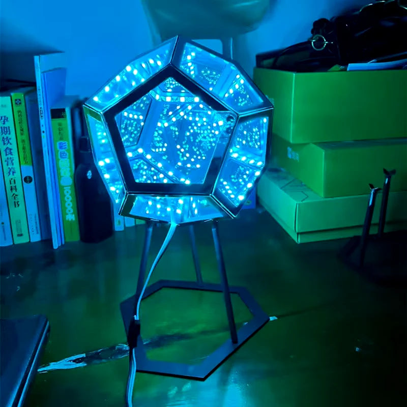 3D Cube Mood Lamp – USB Rechargeable LED Color-Changing 