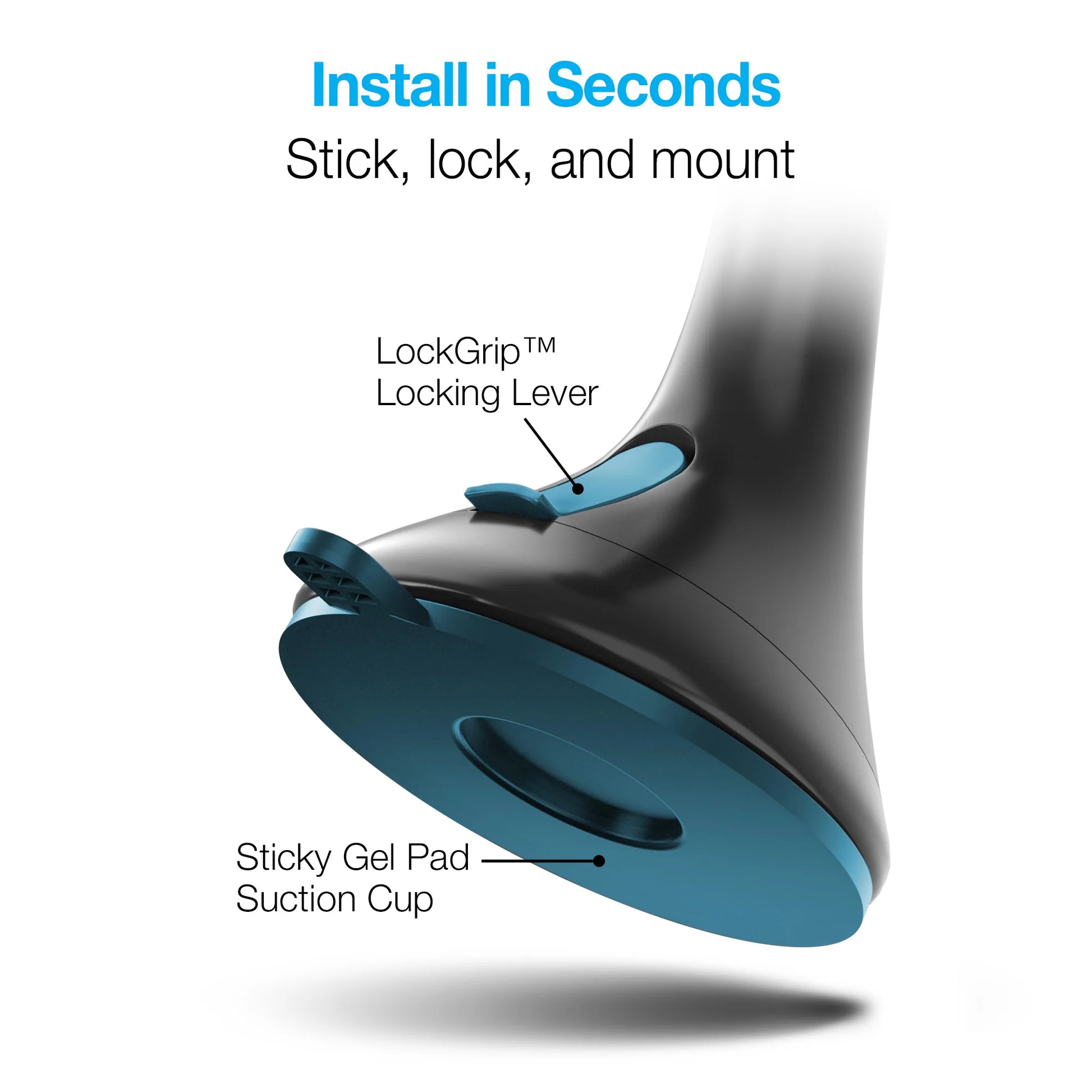 Naztech MagBuddy Elite Windshield Mount – Magnetic 360° Car Phone Holder & Gel Suction Cup