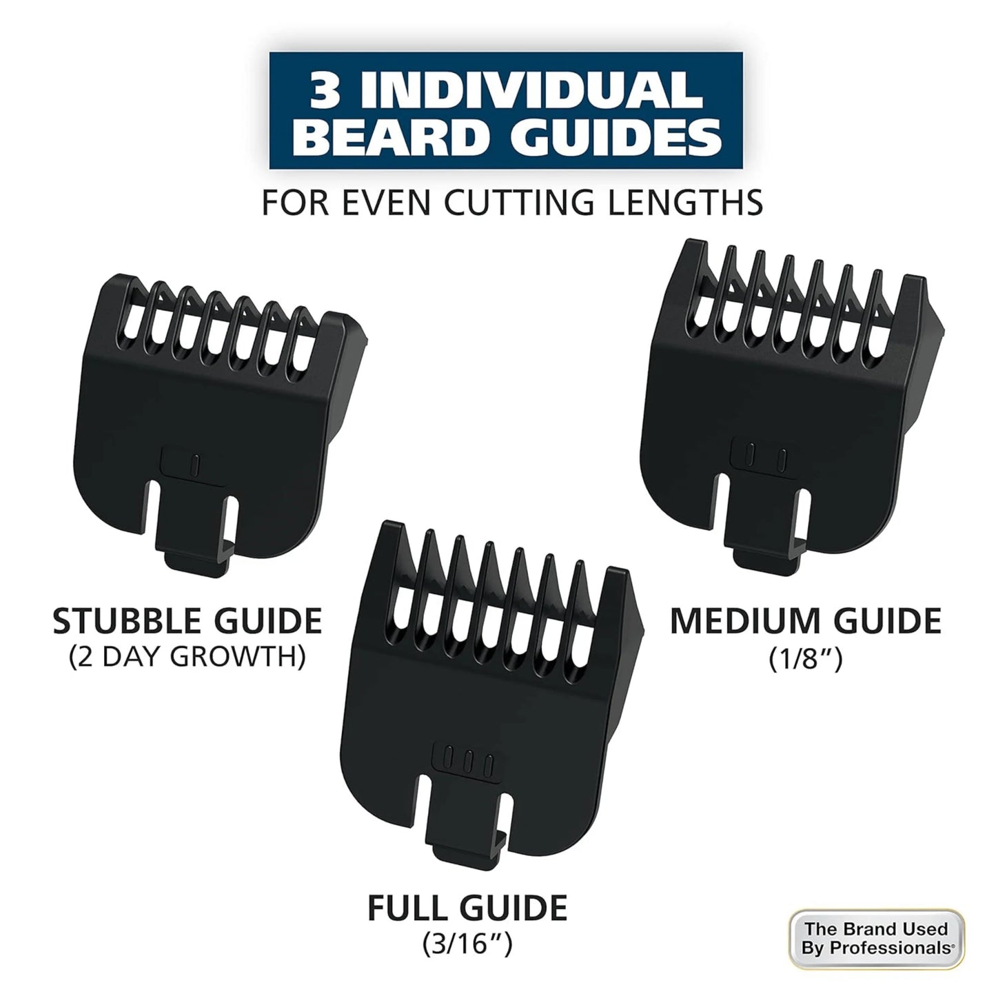 Wahl Battery‑Powered 9‑Piece Beard & Nose Hair Trimmer Set – Precision Grooming Kit with Adjustable Guides