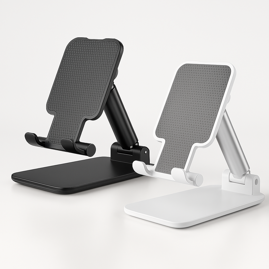 Adjustable Phone & Tablet Stand – Foldable Desk Holder for iPhone, Android & iPad