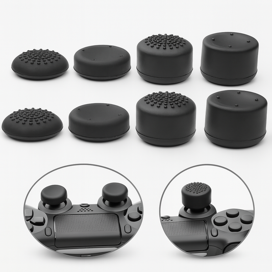 8-Pack Silicone Thumb Stick Grip Covers – Anti-Slip Joystick Caps for PS4/PS5 & Xbox Controllers