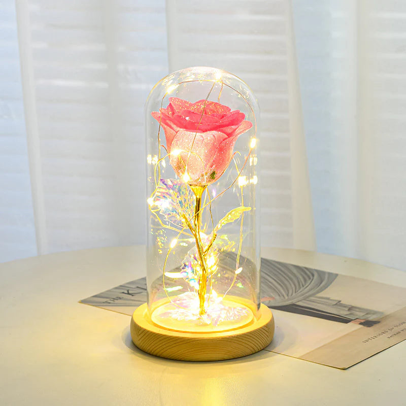 Eternal Rose LED Light in Glass Dome
