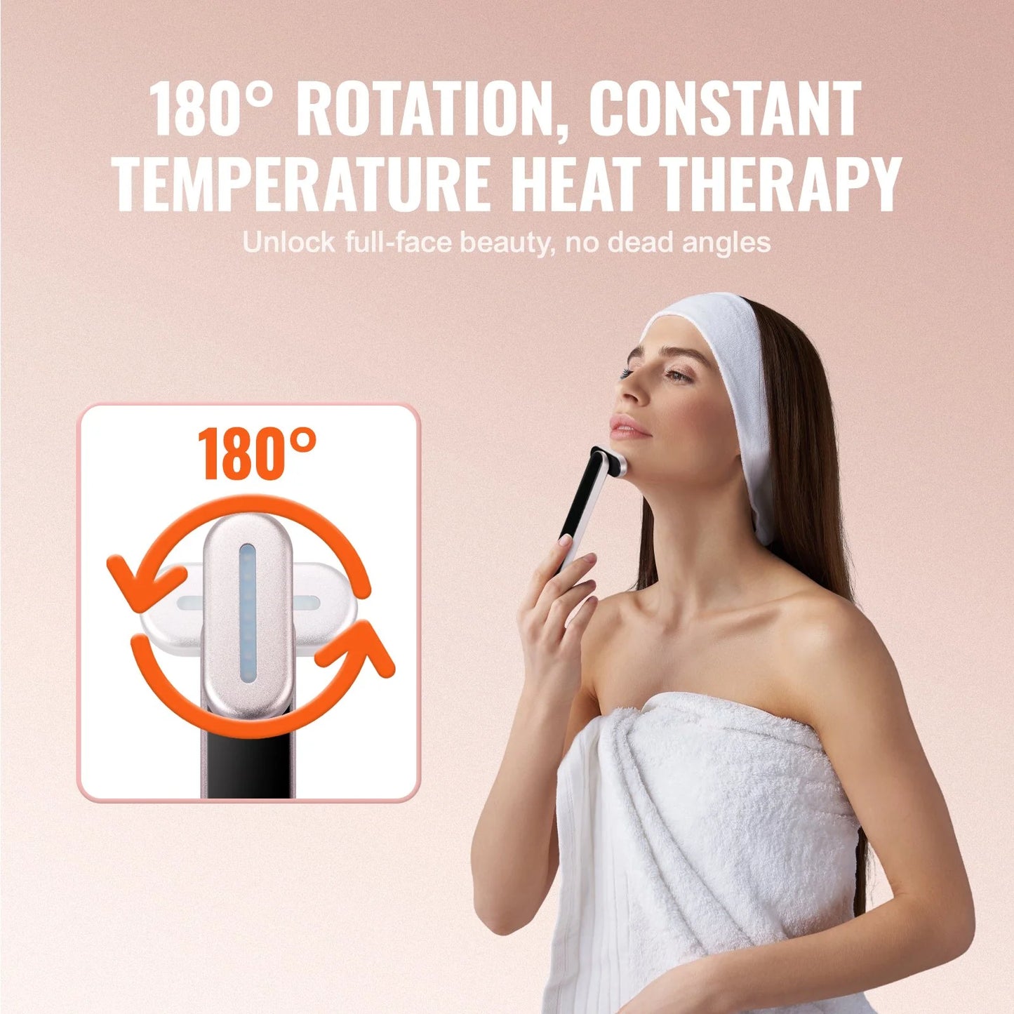 VEVOR Red Light Therapy Facial Wand – Microcurrent & Heating Skin Revitalizer