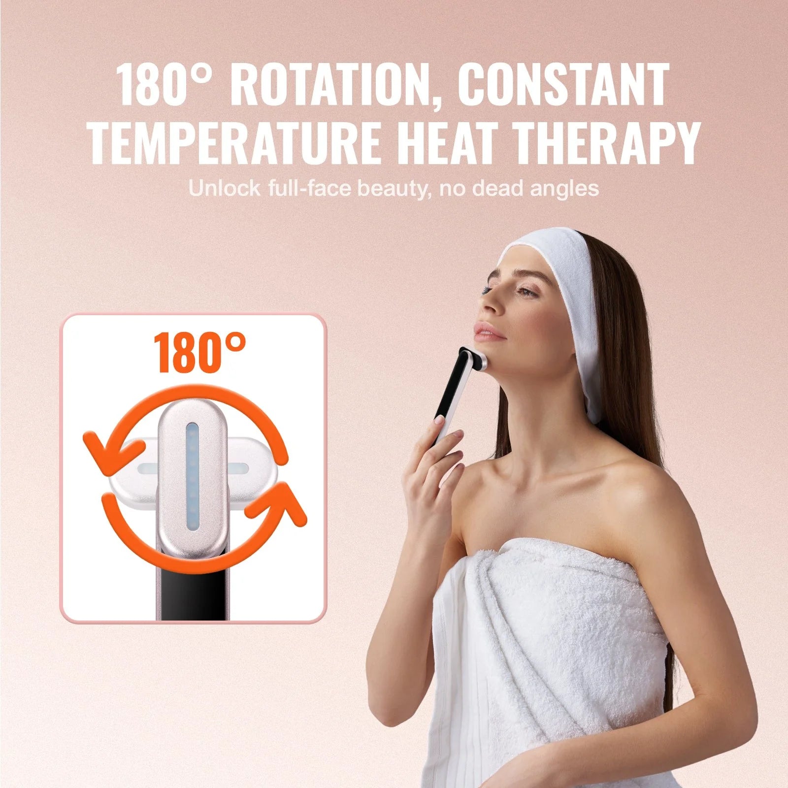VEVOR Red Light Therapy Facial Wand – Microcurrent & Heating Skin Revitalizer